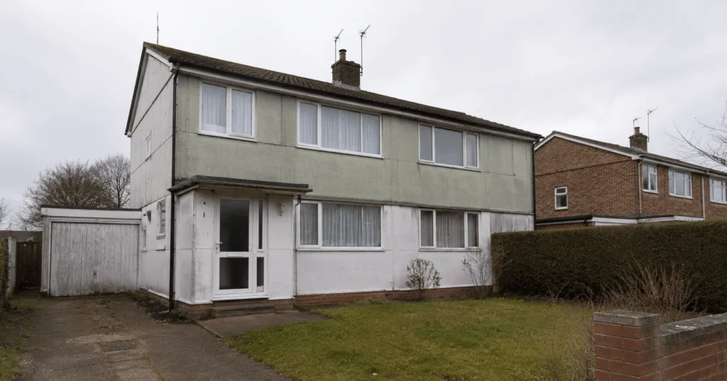 Bridging finance non-standard construction steel frame property exterior UK