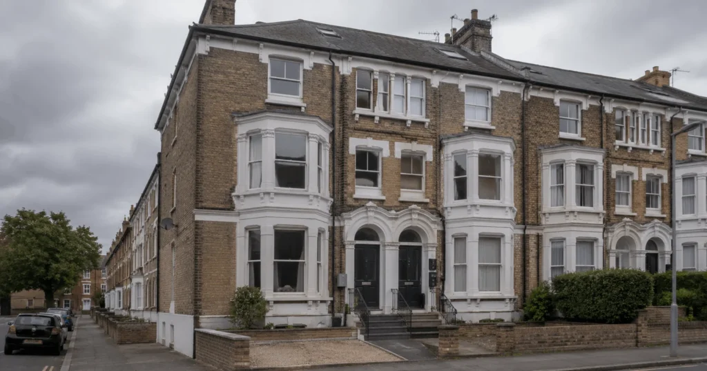 HMO bridging loan investor reviewing HMO conversion plans for Victorian terraced property