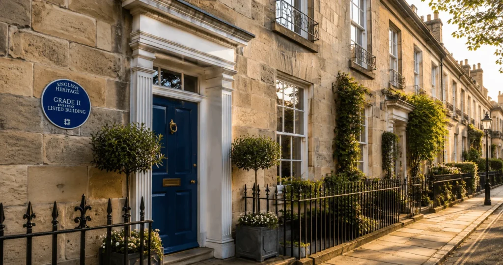 Grade II listed property undergoing approved renovation funded by a listed building bridging loan