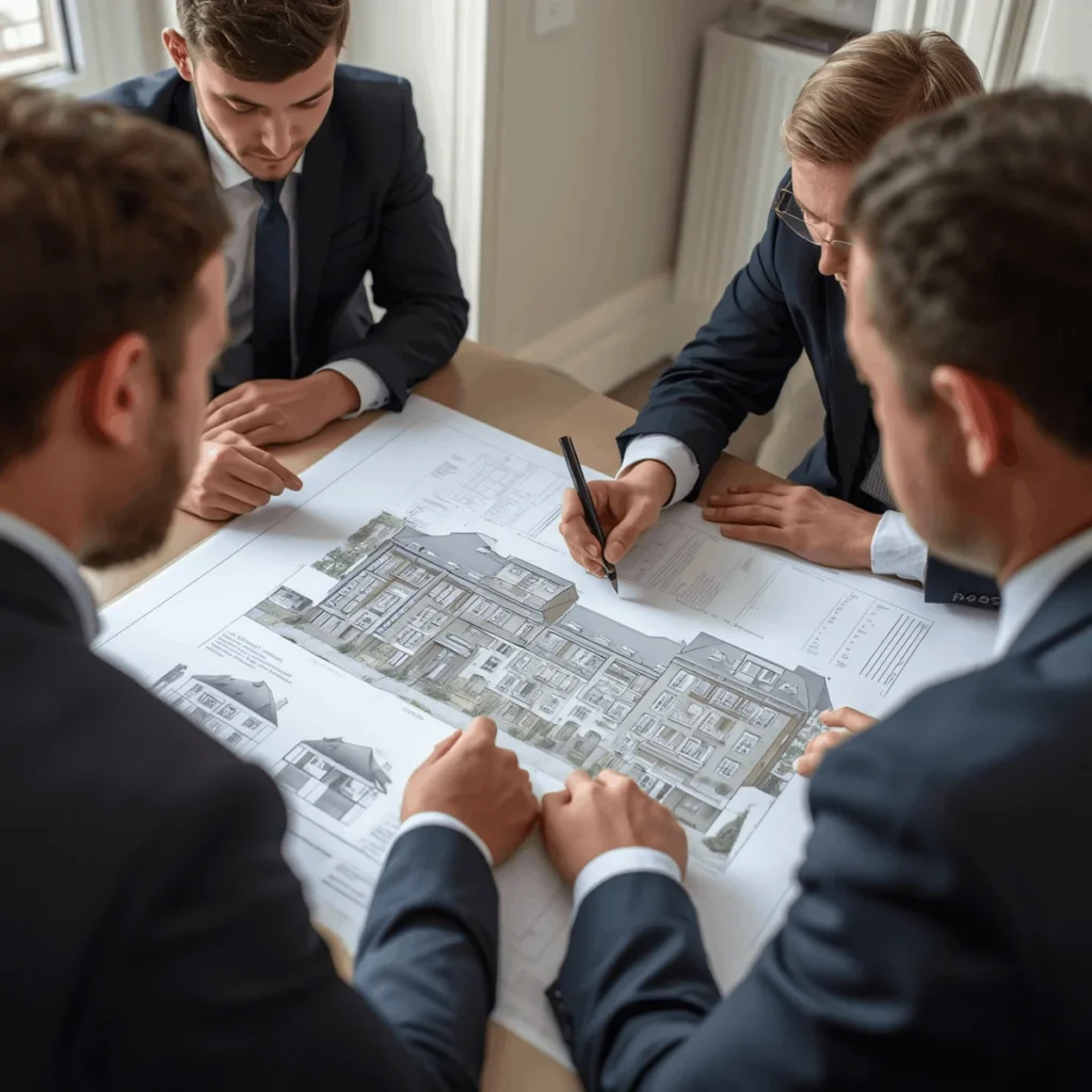 Property investors reviewing riverside investment opportunities in Wapping