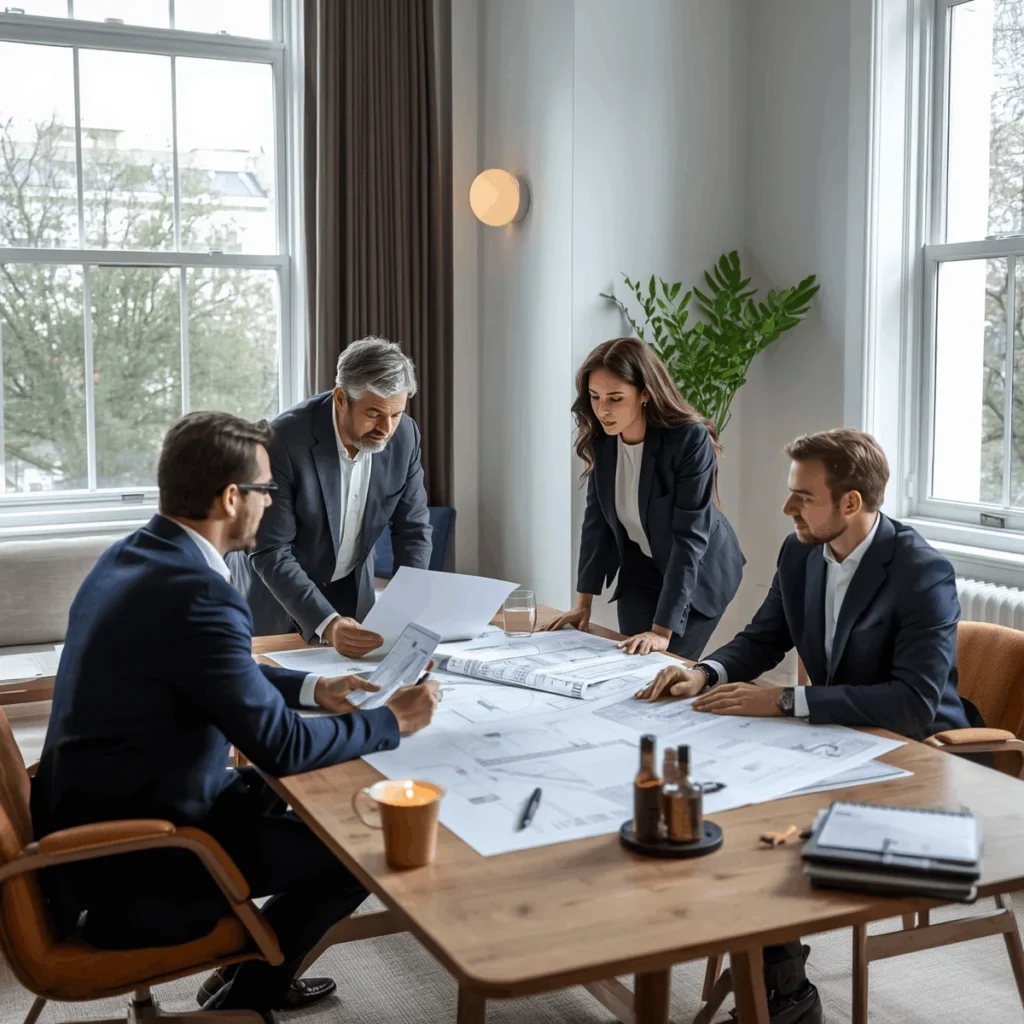 Property investors reviewing development opportunities in Fitzrovia