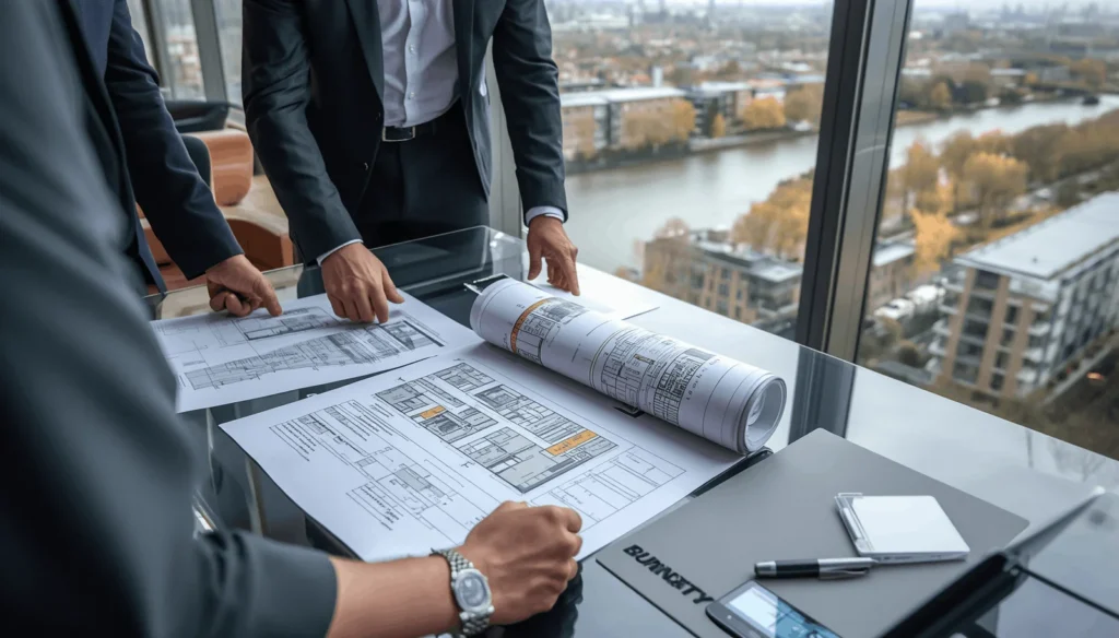 Property investors reviewing development opportunities in Greenwich