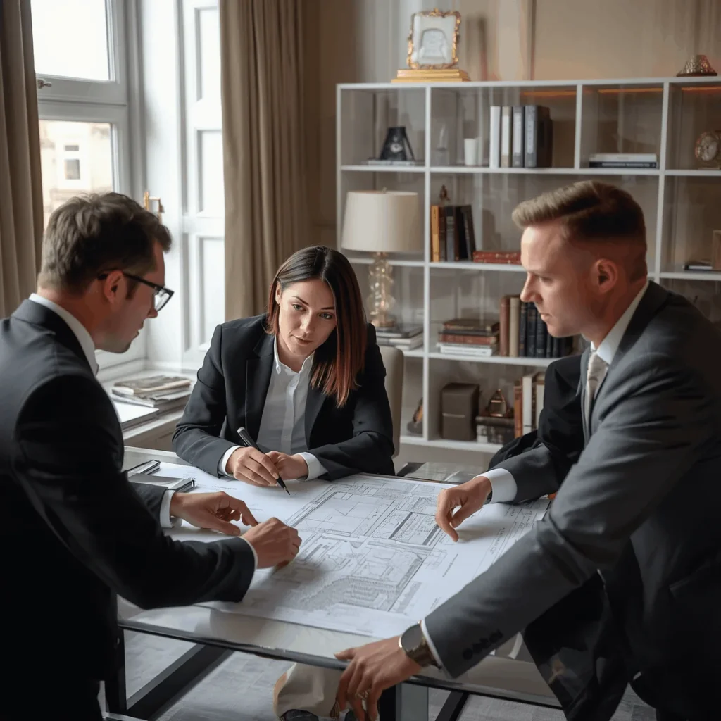 Property investors reviewing luxury property opportunities in Knightsbridge