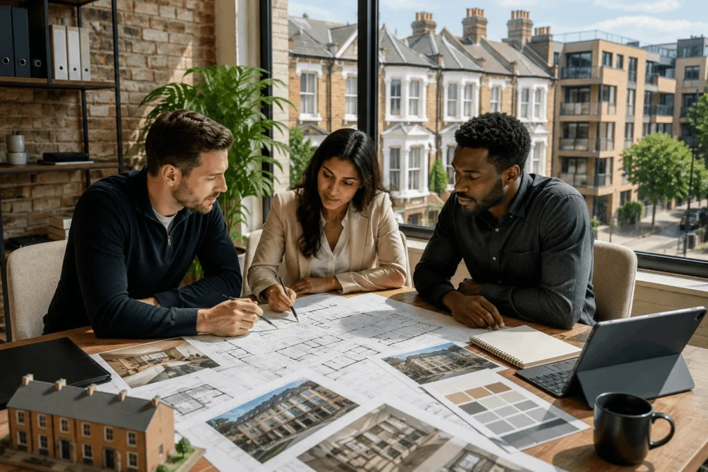 Property investors reviewing regeneration and development opportunities in Leytonstone