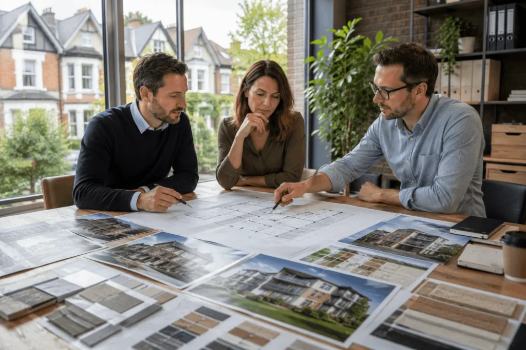 Property investors reviewing refurbishment and development opportunities in North Finchley