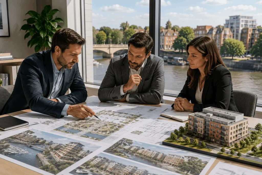 Property investors reviewing residential and commercial investment opportunities in Twickenham