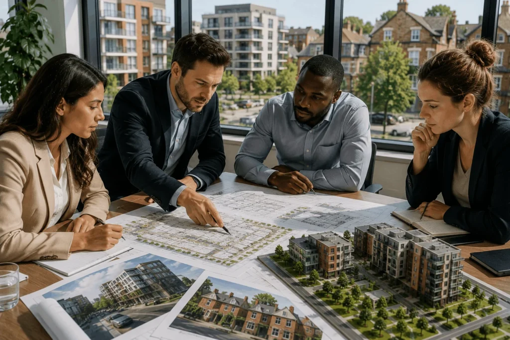 Property investors reviewing regeneration and development opportunities in Waltham Forest