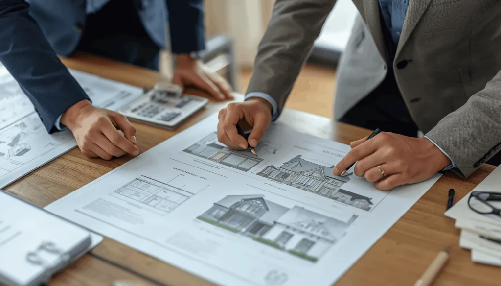 Property investors reviewing refurbishment opportunities in Wimbledon
